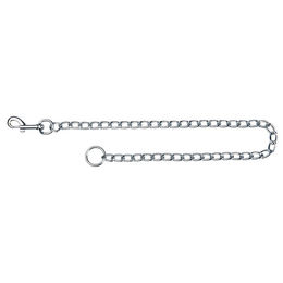 Produktbild von Trixie Hundeleine aus Metall mit Ledergriff 80 cm Silber - 80 cm