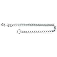 Produktbild von Trixie Hundeleine aus Metall mit Ledergriff 80 cm Silber - 80 cm
