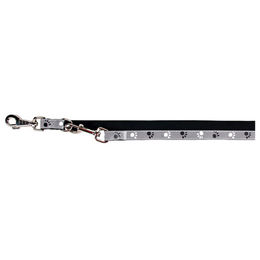 Trixie Hundeleine Silver Reflect reflektierende Führleine aus Polyester für kleine Hunde in Schwarz/Silber/Grau Größe XS - 2 m – Bild 1 von 6