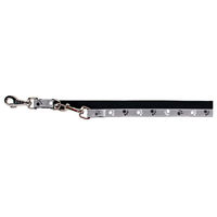 Produktbild von Trixie Hundeleine Silver Reflect reflektierende Führleine aus Polyester für kleine Hunde in Schwarz/Silber/Grau Größe XS - 2 m
