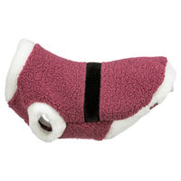 Produktbild von Trixie Hundemantel Saint Nick Plüsch bordeaux rot Größe S Rückenlänge 35 cm