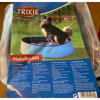 Produktbild von Trixie Hundepool faltbar in Blau/Grau mit ø 80 x 20 cm