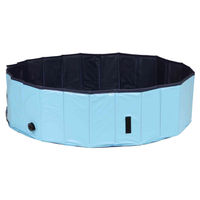 Produktbild von Trixie Hundepool faltbares Hundeplanschbecken aus Kunststoff ø 70 x 12 cm blau grau