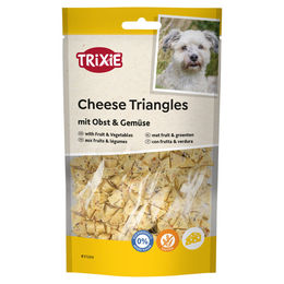 Produktbild von Trixie Hundesnack Cheese Triangles mit Käse und Erbsenprotein glutenfrei und ohne Zucker 80 g
