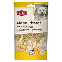 Produktbild von Trixie Hundesnack Cheese Triangles mit Käse und Erbsenprotein glutenfrei und ohne Zucker 80 g