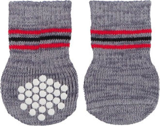 Trixie Hundesocken aus Baumwolle grau mit Anti-Rutsch-Sohle Größe M-L – Bild 1 von 10