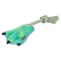 Trixie Hundespielzeug Animal Paw on Rope Plüschpfote mit Seil Blau Grün für kleine und mittelgroße Hunde 22 cm – Bild 1 von 13