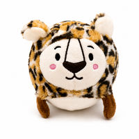 Produktbild von Trixie Hundespielzeug Ball aus Plüsch mit Leopardenmuster 12 cm bunt - 13 cm