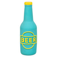 Produktbild von Trixie Hundespielzeug Bierflasche aus Latex mit Quietschfunktion in Blau und Türkis Größe Groß