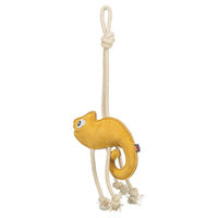 Produktbild von Trixie Hundespielzeug Chamäleon am Tau aus Leder Gelb 45cm