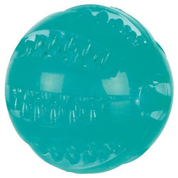 Trixie Hundespielzeug Denta Fun Ball aus TPR mit Minzgeschmack blau 6 cm - 1 Stk. – Bild 1 von 5