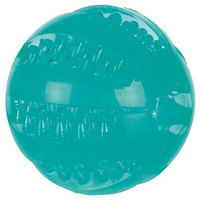 Produktbild von Trixie Hundespielzeug Denta Fun Ball aus TPR mit Minzgeschmack blau 6 cm - 1 Stk.