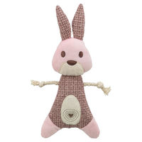 Produktbild von Trixie Hundespielzeug Hase aus Plüsch und Baumwolle in Rosa