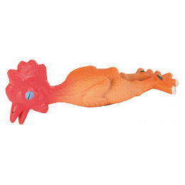 Trixie Hundespielzeug Huhn aus Latex mit Quietschfunktion in Bunt und Orange - 1 Stk. – Bild 1 von 5