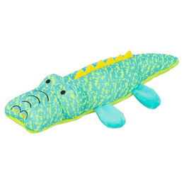 Produktbild von Trixie Hundespielzeug Krokodil aus Plüsch in Grün und Türkis für alle Altersstufen