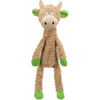 Produktbild von Trixie Hundespielzeug Kuh aus Plüsch mit Tau 50 cm in Braun und Beige - 50 cm