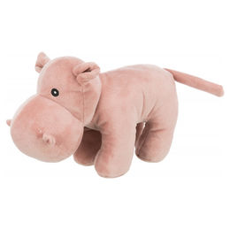 Trixie Hundespielzeug Nilpferd aus Plüsch in Rosa 25 cm – Bild 1 von 6