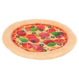 Trixie Hundespielzeug Pizza aus buntem Plüsch - 26 cm – Bild 1 von 9