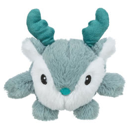 Produktbild von Trixie Hundespielzeug Rentier Plüschspielzeug für Welpen und kleine Hunde Grau