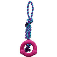 Produktbild von Trixie Hundespielzeug Ring am Tau aus Naturgummi bunt - 1 Stk.