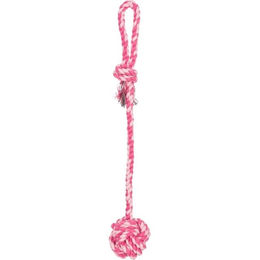 Trixie Hundespielzeug Spieltau aus Baumwolle mit Ball Durchmesser 7 cm und Länge 50 cm - 50 cm – Bild 1 von 5