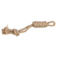Produktbild von Trixie Hundespielzeug Spieltau mit Stick aus Baumwolle Beige - 35 cm