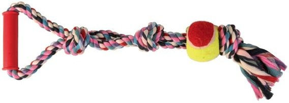 Trixie Hundespielzeug Spieltau mit Tennisball aus Baumwolle und Polyester 50 cm - 50 cm – Bild 1 von 4