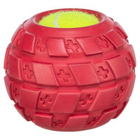 Produktbild von Trixie Hundespielzeug Tennisball mit Naturkautschukreifen in Rot