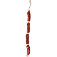 Produktbild von Trixie Hundespielzeug Würstchenkette aus Kunststoff mit Tau in Rot und Braun - 0,18 kg