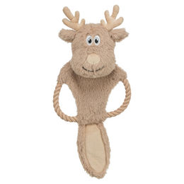 Produktbild von Trixie Hundespielzeug X-Mas Rentier aus Plüsch mit Tau in Beige