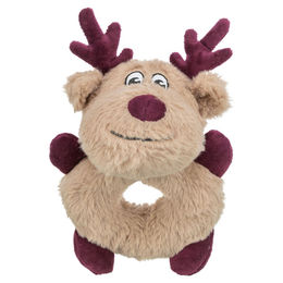 Produktbild von Trixie Hundespielzeug X-Mas Rentier-Donut Plüschspielzeug für Hunde aller Altersstufen