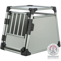 Trixie Hundetransportbox aus Aluminium in Silber/Grau Größe M – Bild 1 von 10