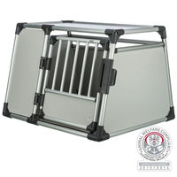 Produktbild von Trixie Hundetransportbox aus Aluminium in Silber und Grau Größe L