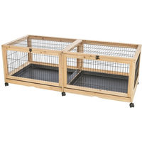 Produktbild von Trixie Indoor Kleintierkäfig für Meerschweinchen und Kaninchen aus Holz und Metall 150 x 50 x 60 cm
