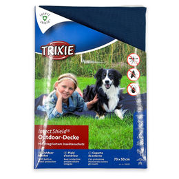 Trixie Insect Shield Outdoor-Decke für Hunde mit Insektenschutz blau 50x70 cm – Bild 1 von 3