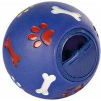 Produktbild von TRIXIE Intelligenzspielzeug Snackball aus Kunststoff für Hunde in Natur oder Blau Ø 11 cm