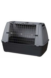 Trixie Journey Transportbox für Hunde aus Kunststoff Schwarz/Grau Größe M – Bild 1 von 5