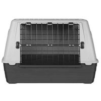Produktbild von Trixie Journey Transportbox für Hunde aus Kunststoff Schwarz/Grau Größe S/M