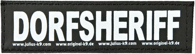 Produktbild von Trixie Julius-K9 Dorfsheriff Set mit 2 Klettverschlüssen Schwarz Größe S Mini