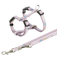 Produktbild von TRIXIE Junior Hundegeschirr mit Leine für Welpen aus Nylon in Lila Größe M-L - 2 m