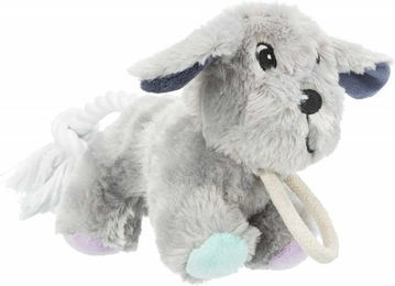Trixie Junior Hundespielzeug Plüschhund mit Tau für Welpen und kleine Hunde 24 cm - 24 cm – Bild 1 von 11