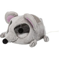 Produktbild von Trixie Junior Katzenhöhle Lukas Kuschelhöhle für Kitten aus Plüsch und Sisal in Grau, 35 x 33 x 65 cm