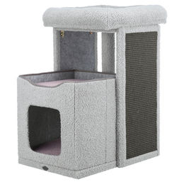 Trixie Junior Kratzbaum Carlita für Katzen Grau/Lila mit Sisal - 63 cm – Bild 1 von 2