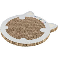 Produktbild von Trixie Junior Kratzpappe Katzenmotiv aus Karton mit Catnip Grau 31 x 32,5 cm