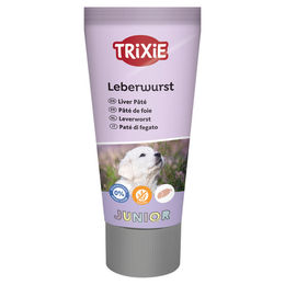 Trixie Junior Leberwurst Pastete für Hundewelpen mit Schwein glutenfrei und ohne Zucker 3 x 75 g - 2 x 75 g – Bild 1 von 8