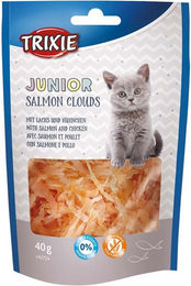Trixie Junior Salmon Clouds Katzenleckerli mit Lachs glutenfrei und ohne Zucker 40 g - 40 g – Bild 1 von 4