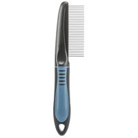 Produktbild von Trixie Kamm für Hunde und Katzen mit mittellangen und mittelbreiten Zinken in Schwarz/Blau