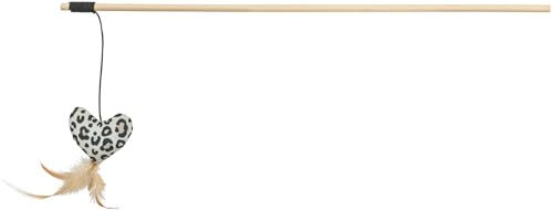 Trixie Katzen-Spielangel Herz im Leopard-Design aus Plüsch mit Katzenminze 50 cm – Bild 1 von 6