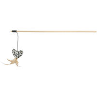 Produktbild von Trixie Katzen-Spielangel Herz im Leopard-Design aus Plüsch mit Katzenminze 50 cm
