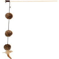 Produktbild von Trixie Katzenangel aus Holz mit bunten Pomponbällen - 4 cm